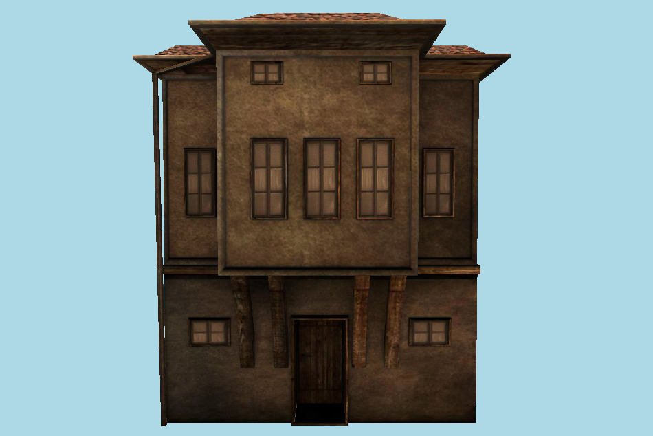 Small City Building House 3d model