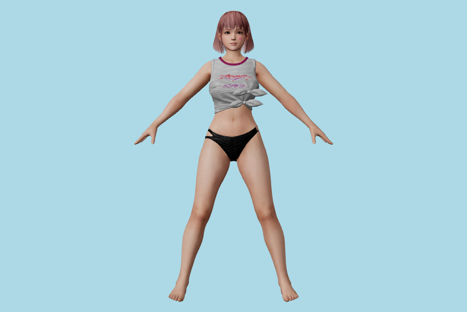 Honoka - T-Shirt  3d model