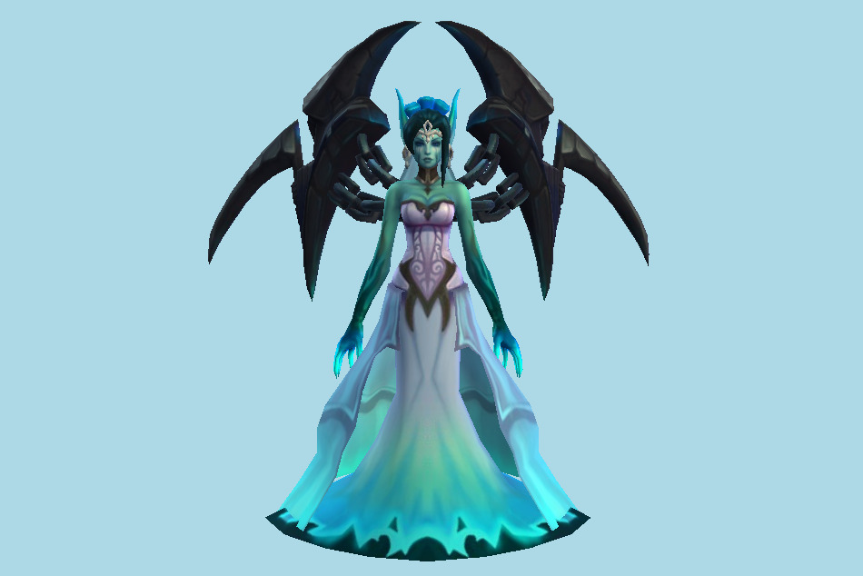 League of Legends Morgana Ghost Bride 3d model