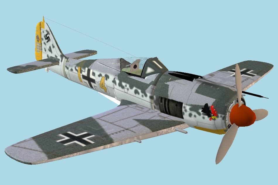 FW 190 Russian Aircraft 3d model
