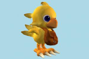 Chocobo chick, hen, chicken, poultry, rooster, teddy, bird, air-creature, animal, animals, cartoon
