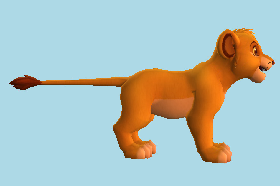 Simba Young Lion King 3d Model
