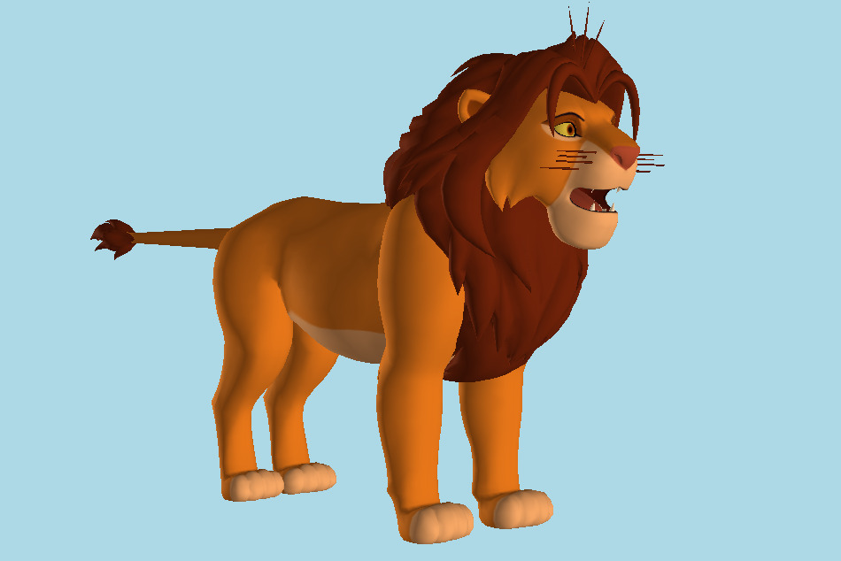 cultura llegada sabio Simba Lion-King 3D Model