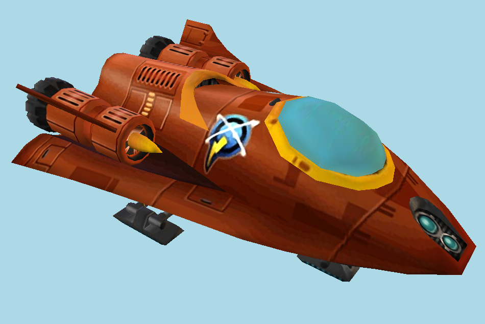 Ratchet & Clank Quark Tour Shuttle 3d model