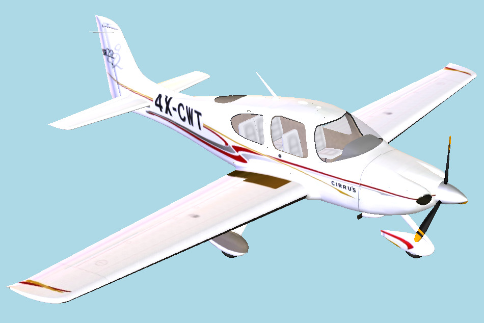 Cirrus SR 22 Aircraft 3d model