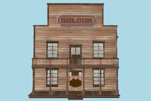 House saloon, house, home, building, build, residence, domicile, structure