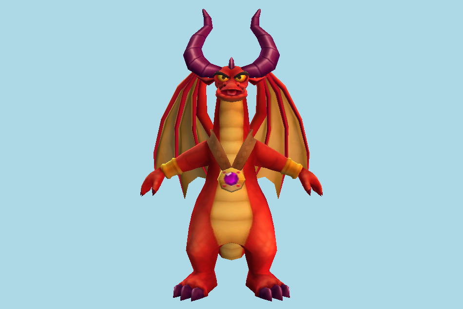 Spyro: A Hero`s Tail Red the Dragon 3d model