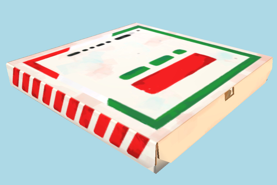 Pizza Box Lis 3d model