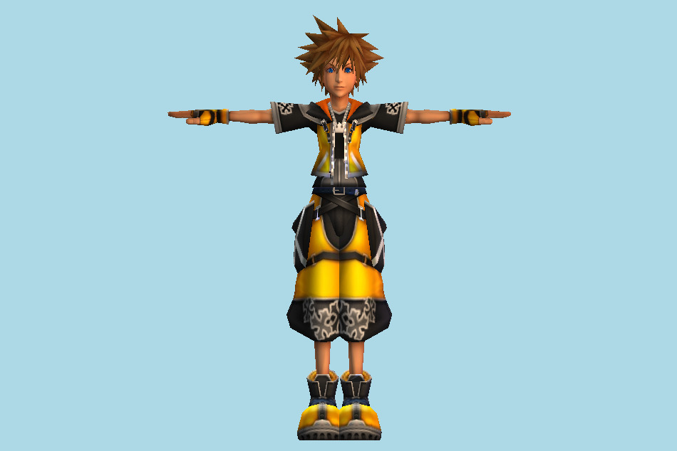Kingdom Hearts 2 Final Mix Sora Master Form 3d model