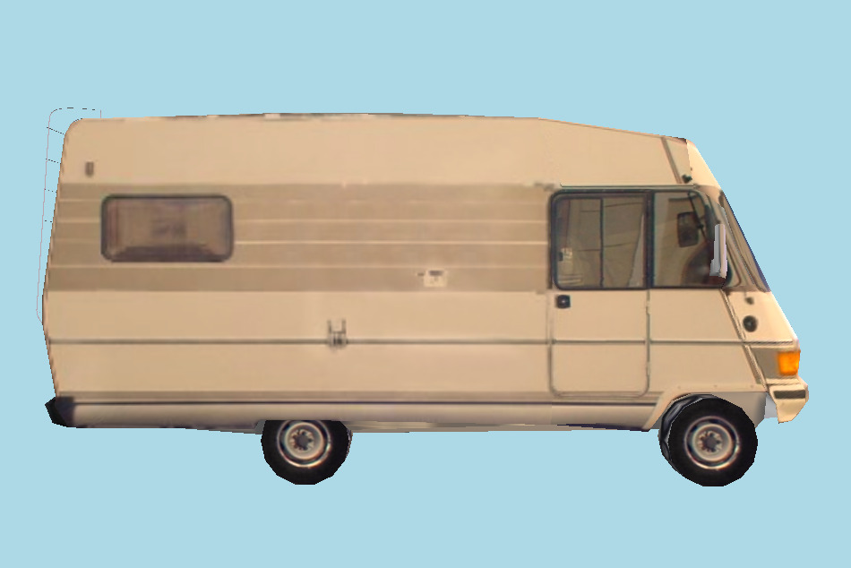 Low-poly Camper Van 3d model