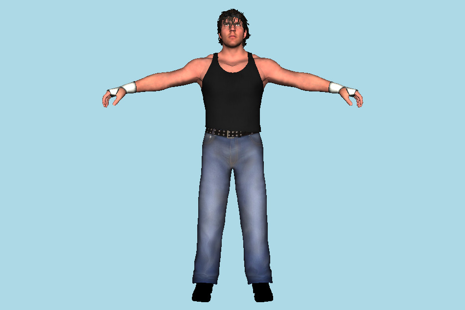 Dean Ambrose WWE 2K17 Man Wrestler Superstar 3d model