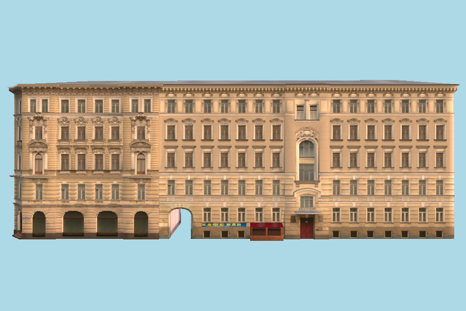 Ostozhenka Apartment Building 3d model