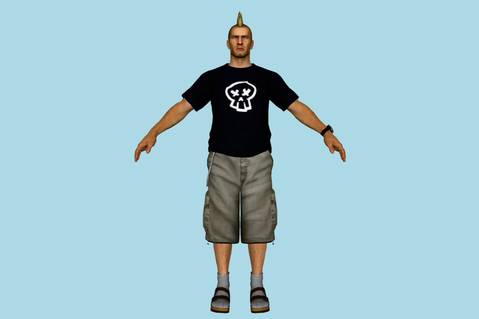 Chuck Greene Skater Outfit 3d model