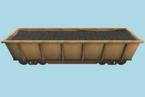 Ore Trailer train, boxcar, coach, wagon, ore, railway, railroad, rail, carriage, truck, vehicle
