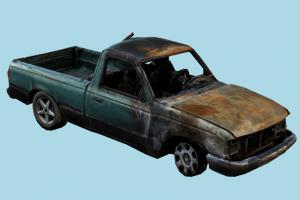 Destroyed Car Destroyed-Pickup
