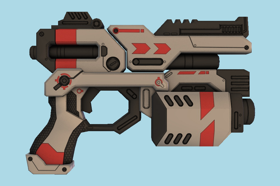 SciFi Gun 3d model