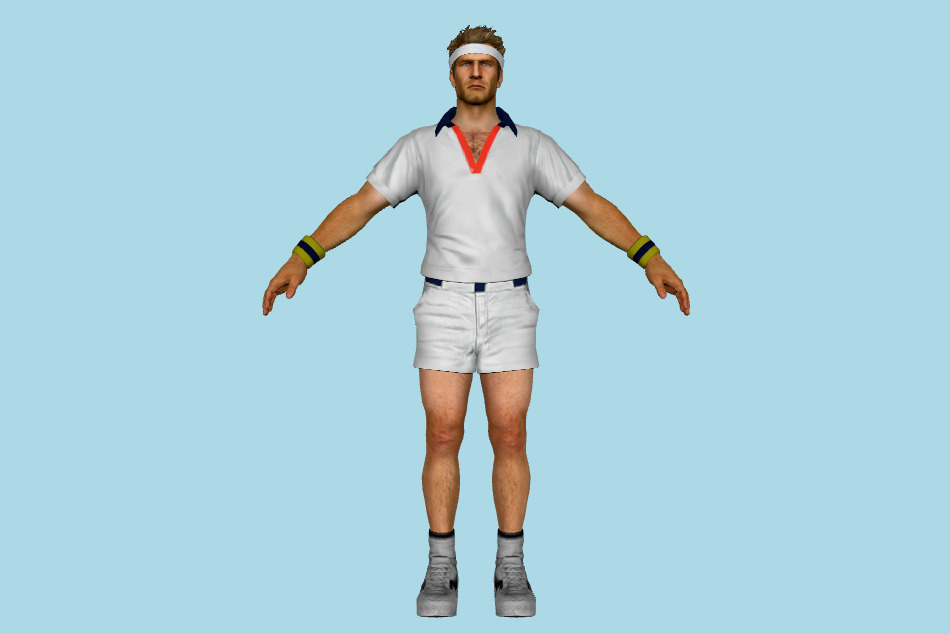 Chuck Greene Tennis Outfit 3d model