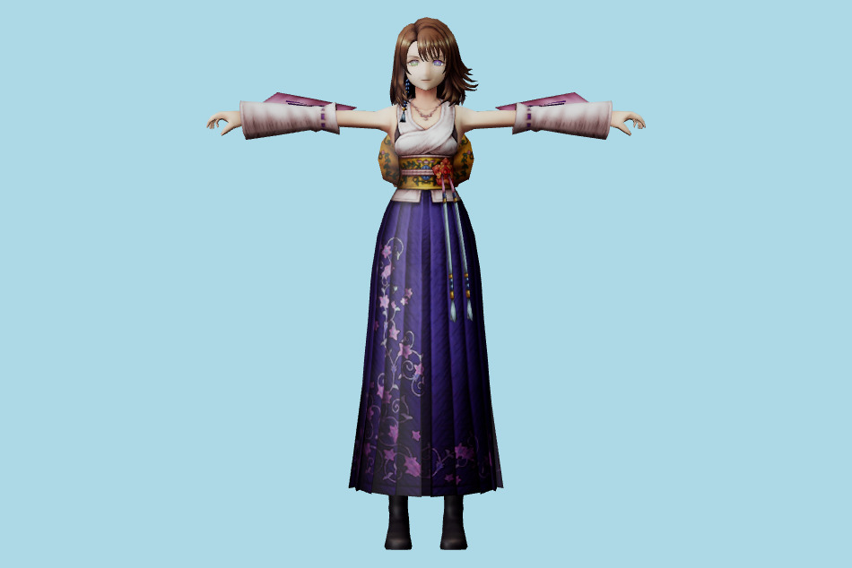 War of the Visions Final Fantasy Brave Exvius - Yuna 3d model