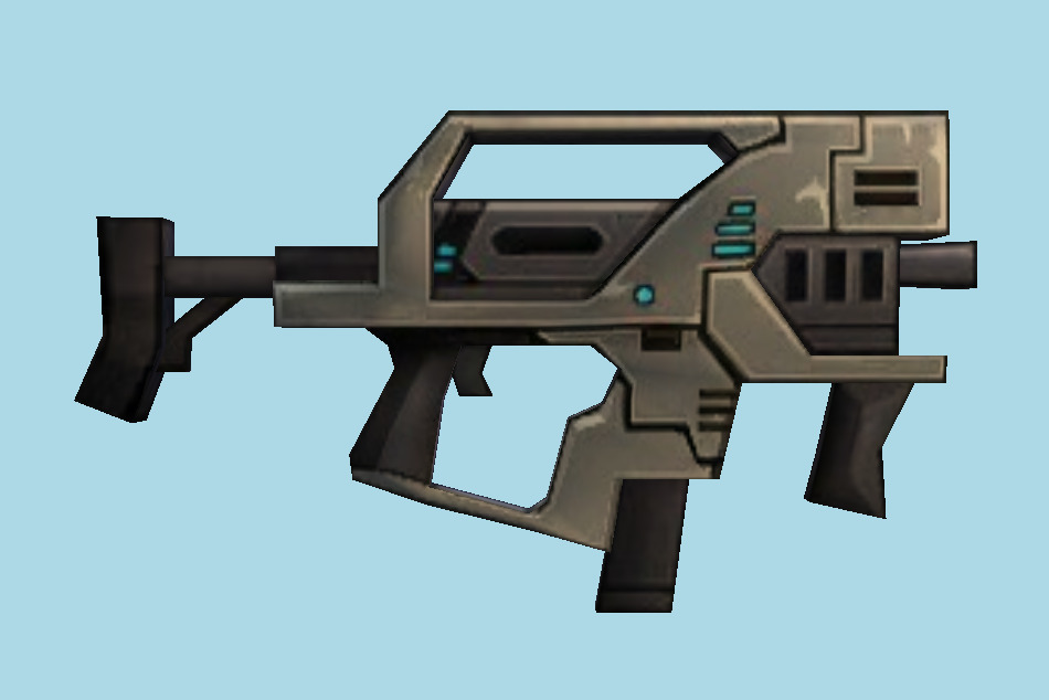 Call of Mini: Infinity Fireowl Assault`s Gun 3d model