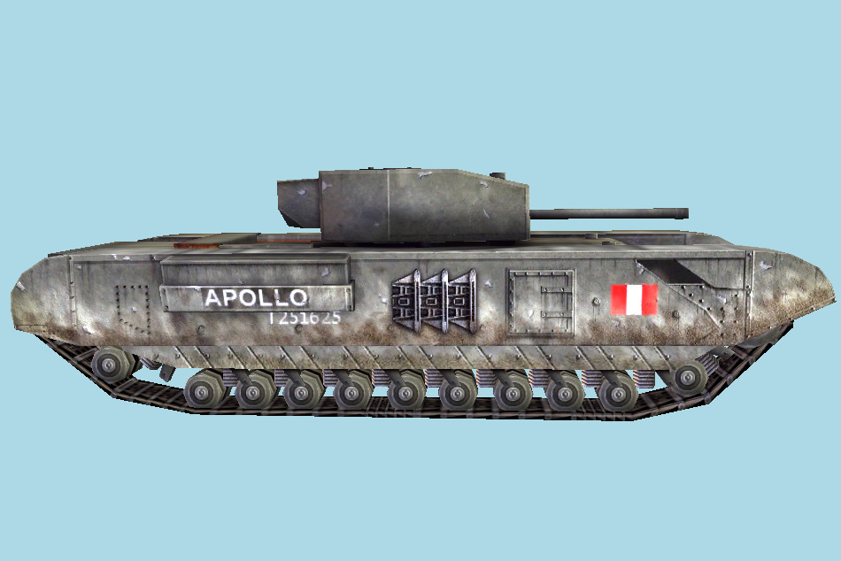 Churchill Apollo Tank 3d model