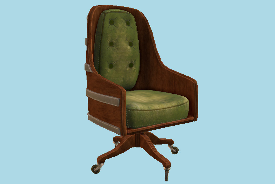 Office Chair Vintage 3d model