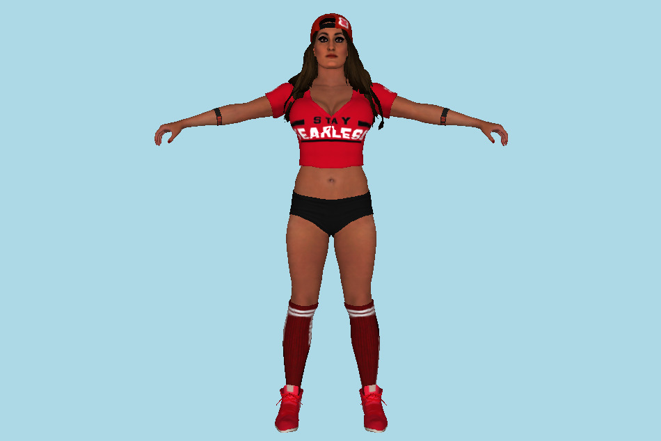 Nikki Bella WWE 2K17 Female Wrestler Superstar Girl 3d model