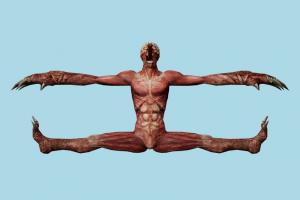 RE Licker Resident-Evil, RE, resident, evil, monster, zombie, animal-character, xna, characters, rigged