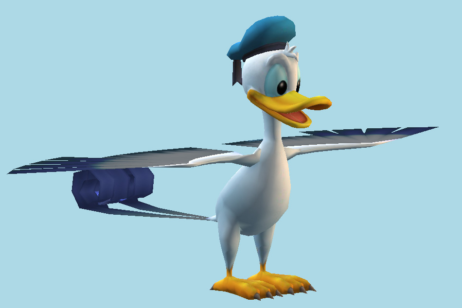 Kingdom Hearts 2 Donald Duck (Pride Lands) 3d model