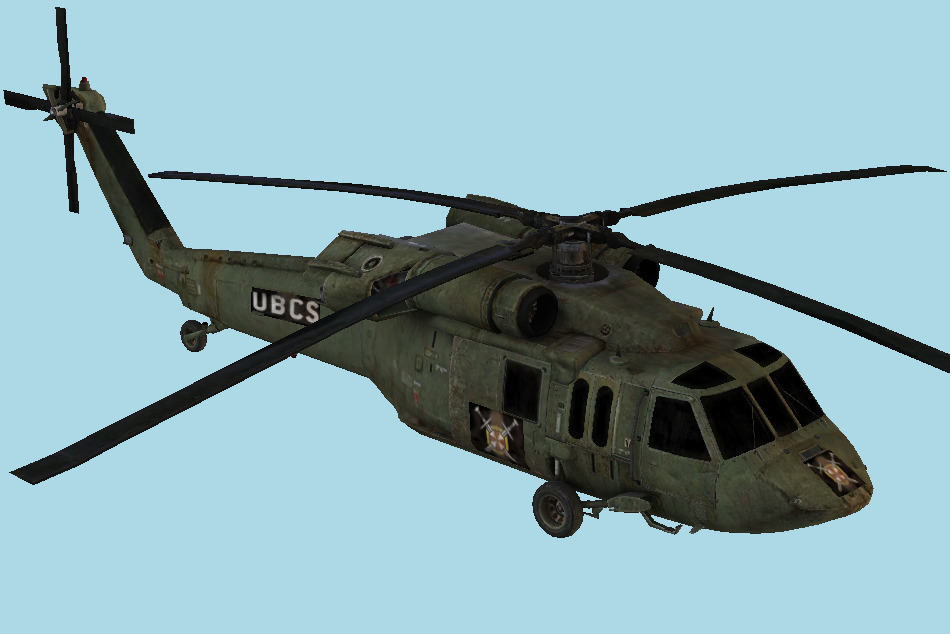 Helicopter Military UBCS 3d model