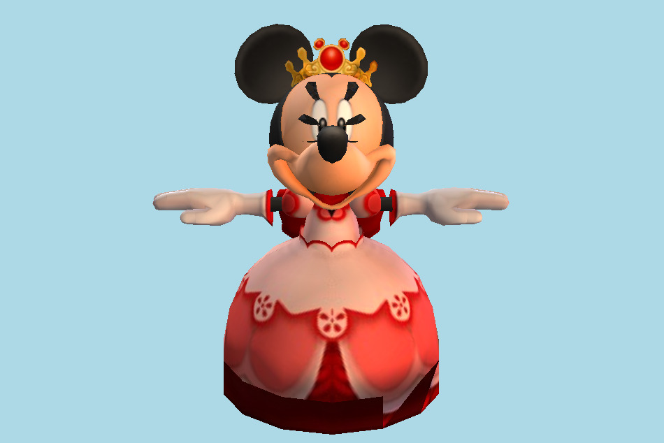 Kingdom Hearts Minnie Mouse 3d model
