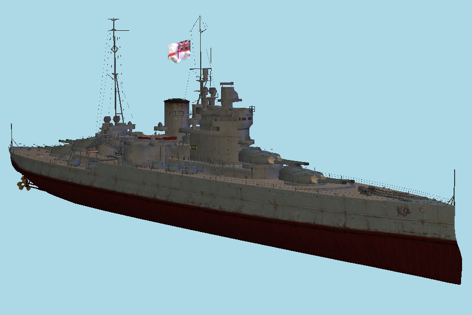 Queen Elizabeth Class Battleship 3d model