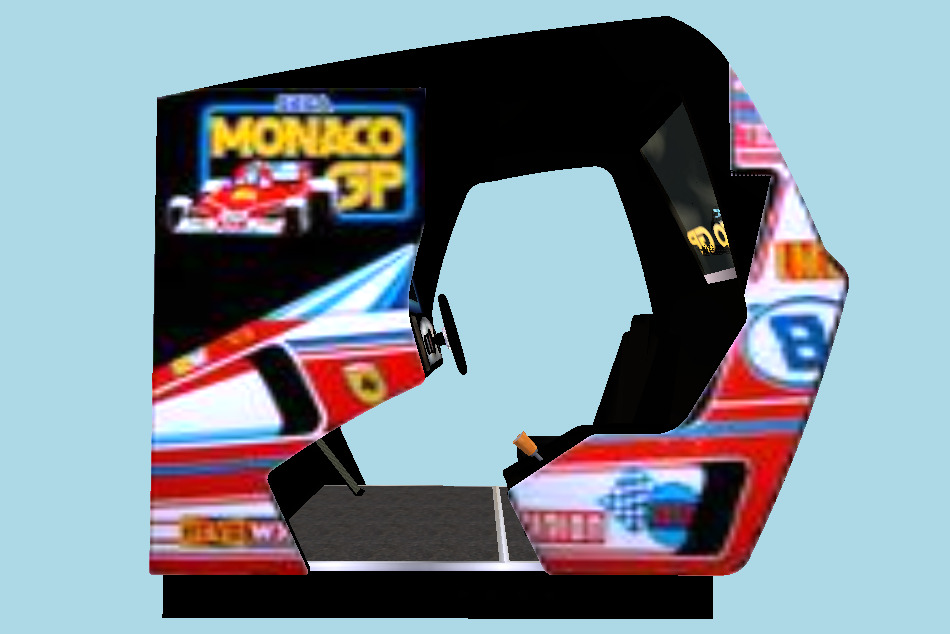 Monaco GP Upright Arcade Machine 3d model