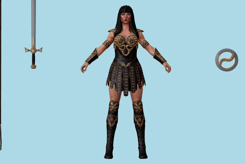 Xena Warrior Princess - Raid Shadow Legends 3d model