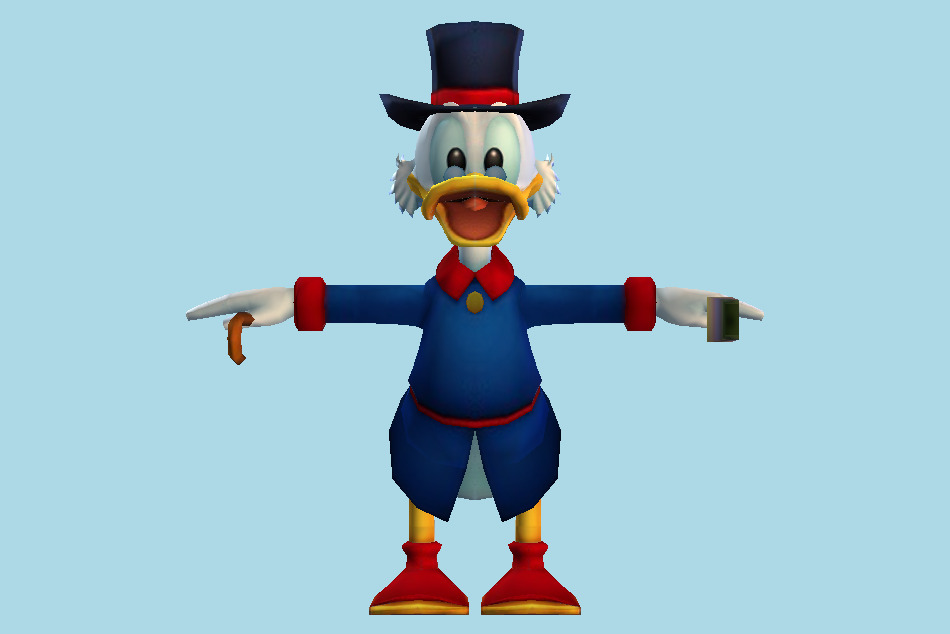 Kingdom Hearts 2 Uncle Scrooge McDuck 3d model