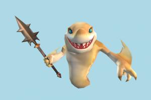 Summoners Light summoners, cartoon-character, cartoon, character, shark