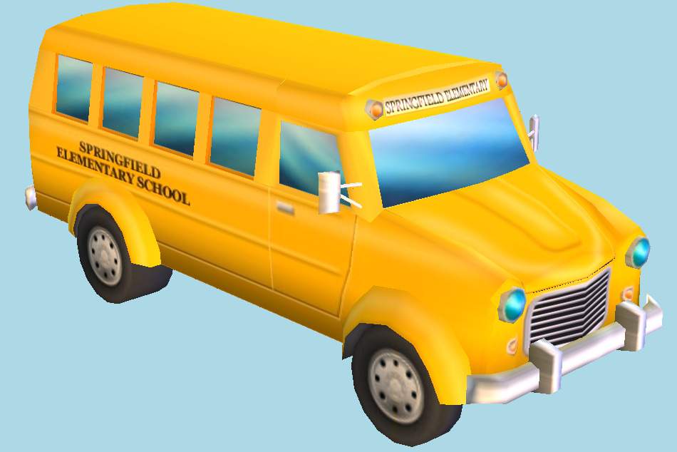 The Simpsons: Hit & Run School Bus 3d model