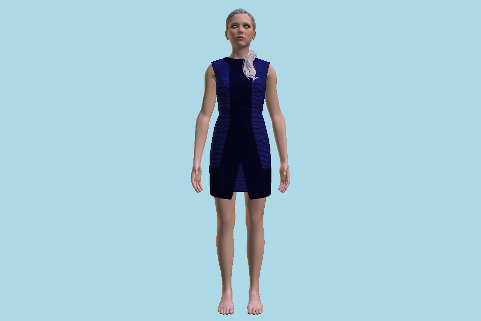 Detroit Become Human Chloe Girl (Dress) 3d model