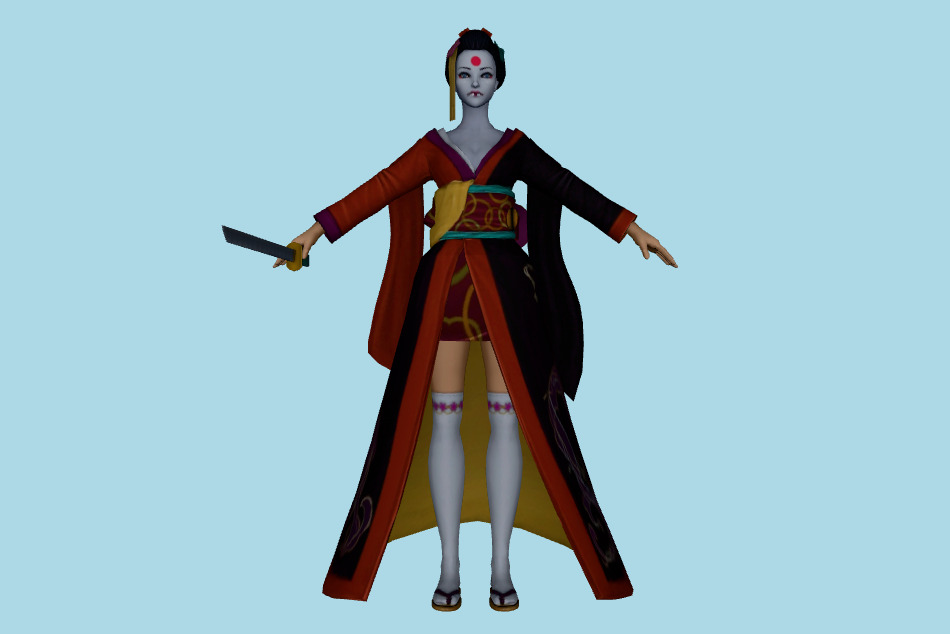Infinite Crisis: Katana Vengeful Kabuki 3d model