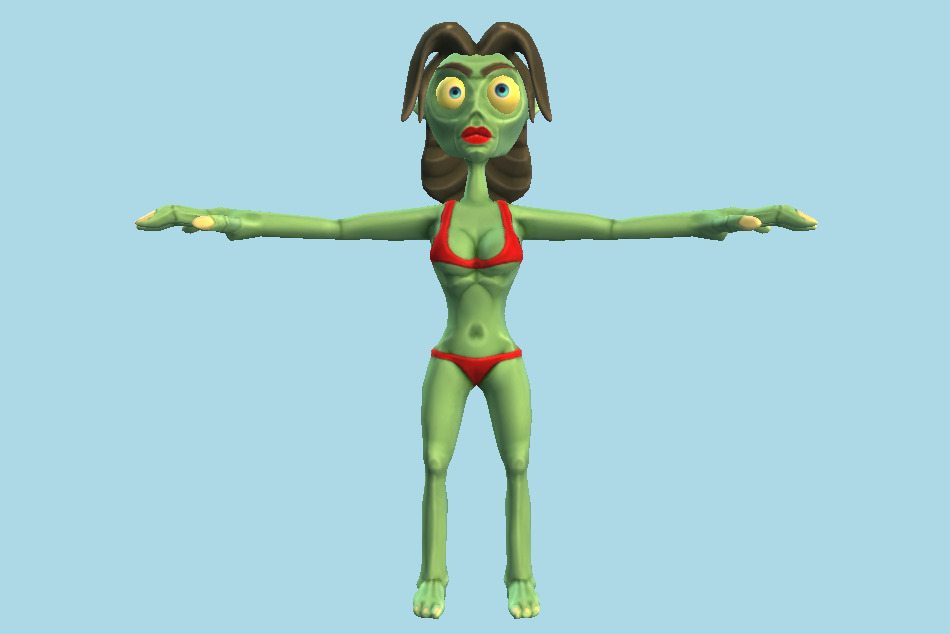 Woman Zombie 3d model