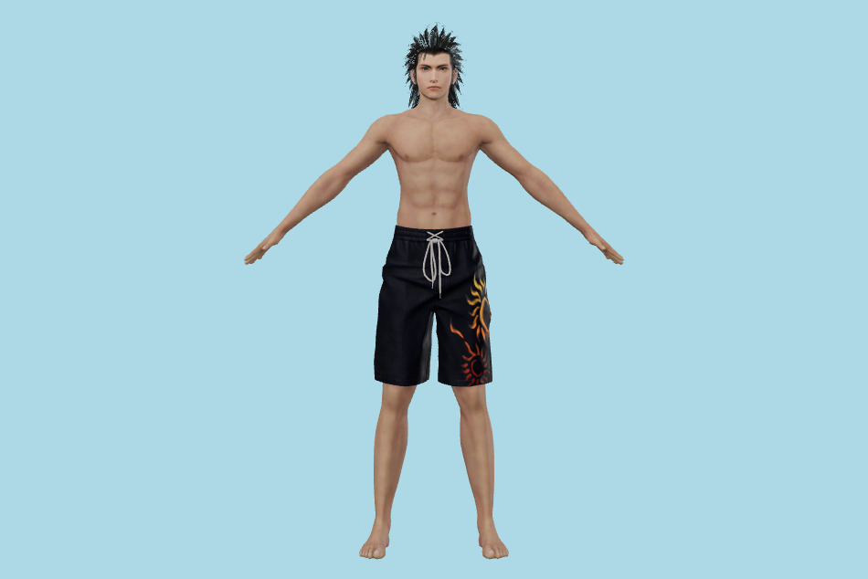 Final Fantasy Ever Crisis - FFVII Zack (Tropical Beach) 3d model