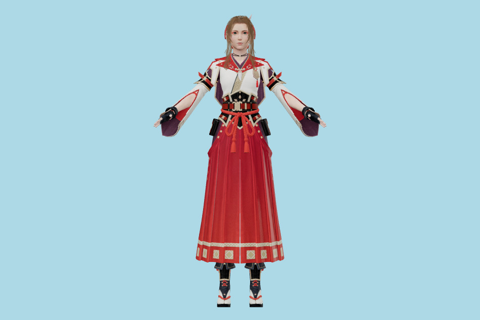 FFVII Ever Crisis - Final Fantasy Aerith (Kamura Dress) 3d model