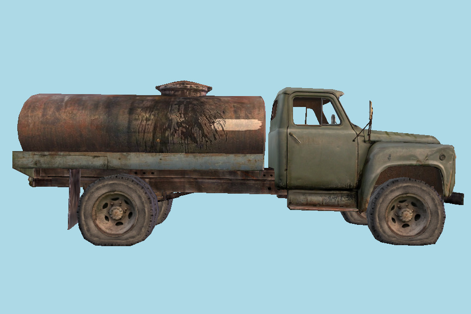 GAZ Wrecked Truck 3d model