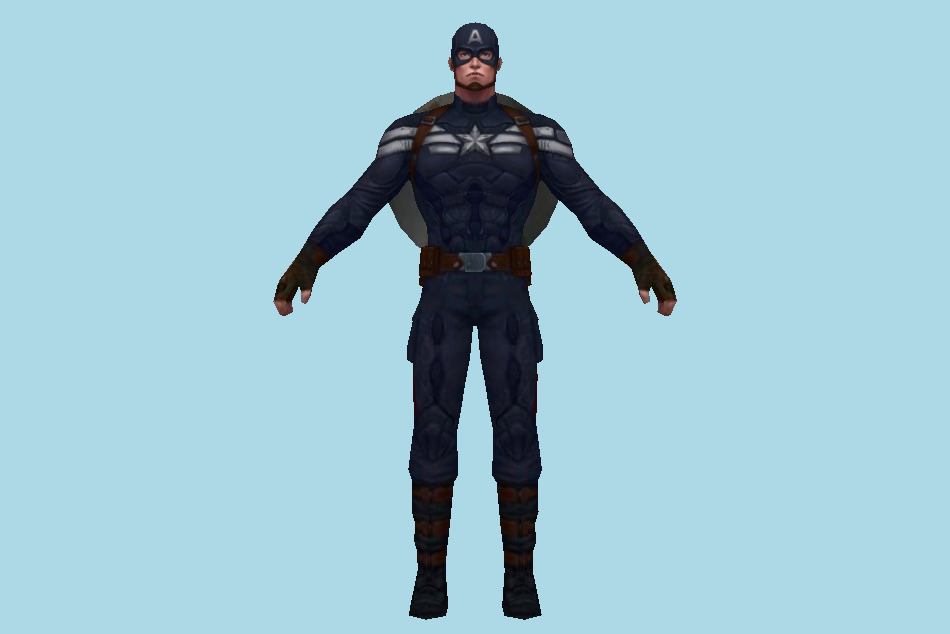 Marvel Future Fight Hero Steve Rogers Captain America (Winter Soldier) 3d model