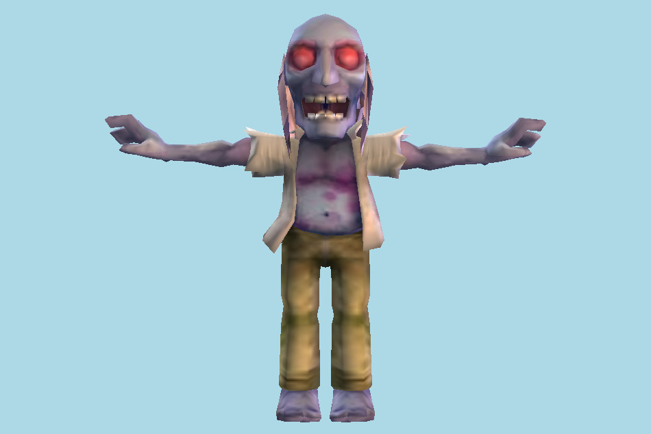 Zombie Panic in Wonderland Grabbing Zombie 3d model