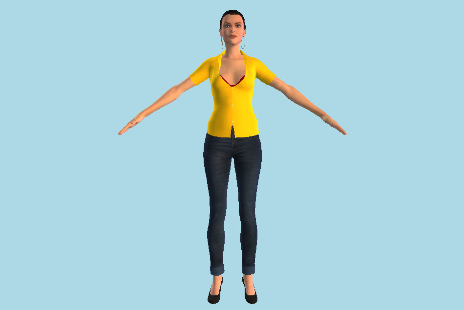 Female Human Britney 3d model
