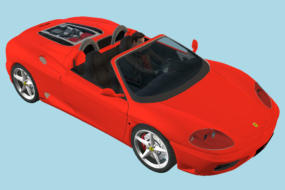 Ferrari Car 360 Spider Modena 3d model