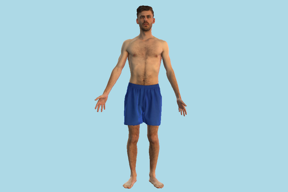 Beach Man Swimwear 3d model