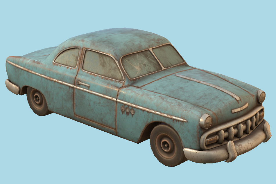 Old Rusty Car (Remade) 3d model