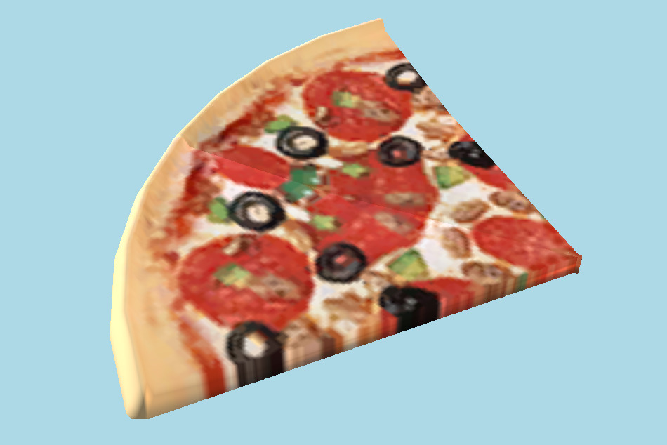 Supreme Pizza Quarter Section 3d model