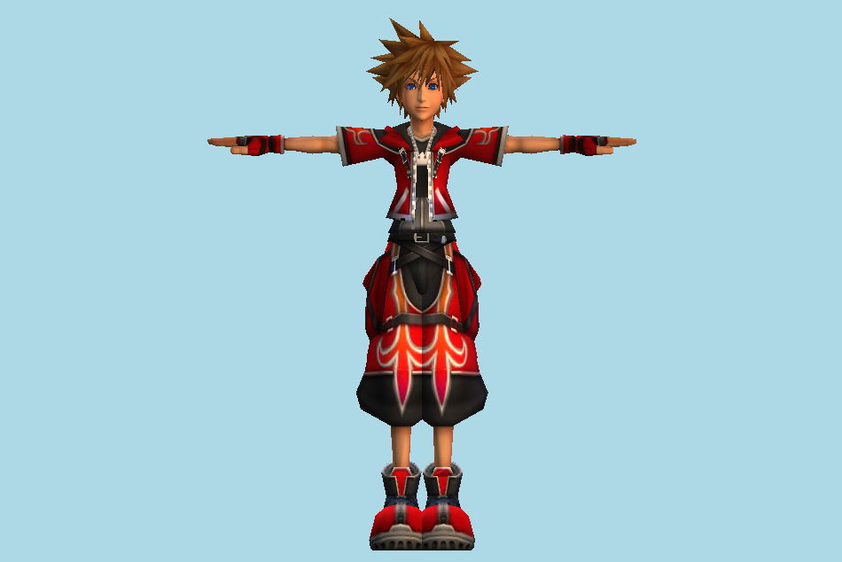 Kingdom Hearts 2 Final Mix Sora Valor Form 3d model
